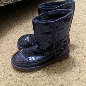 Purple sequence Ugg Boots